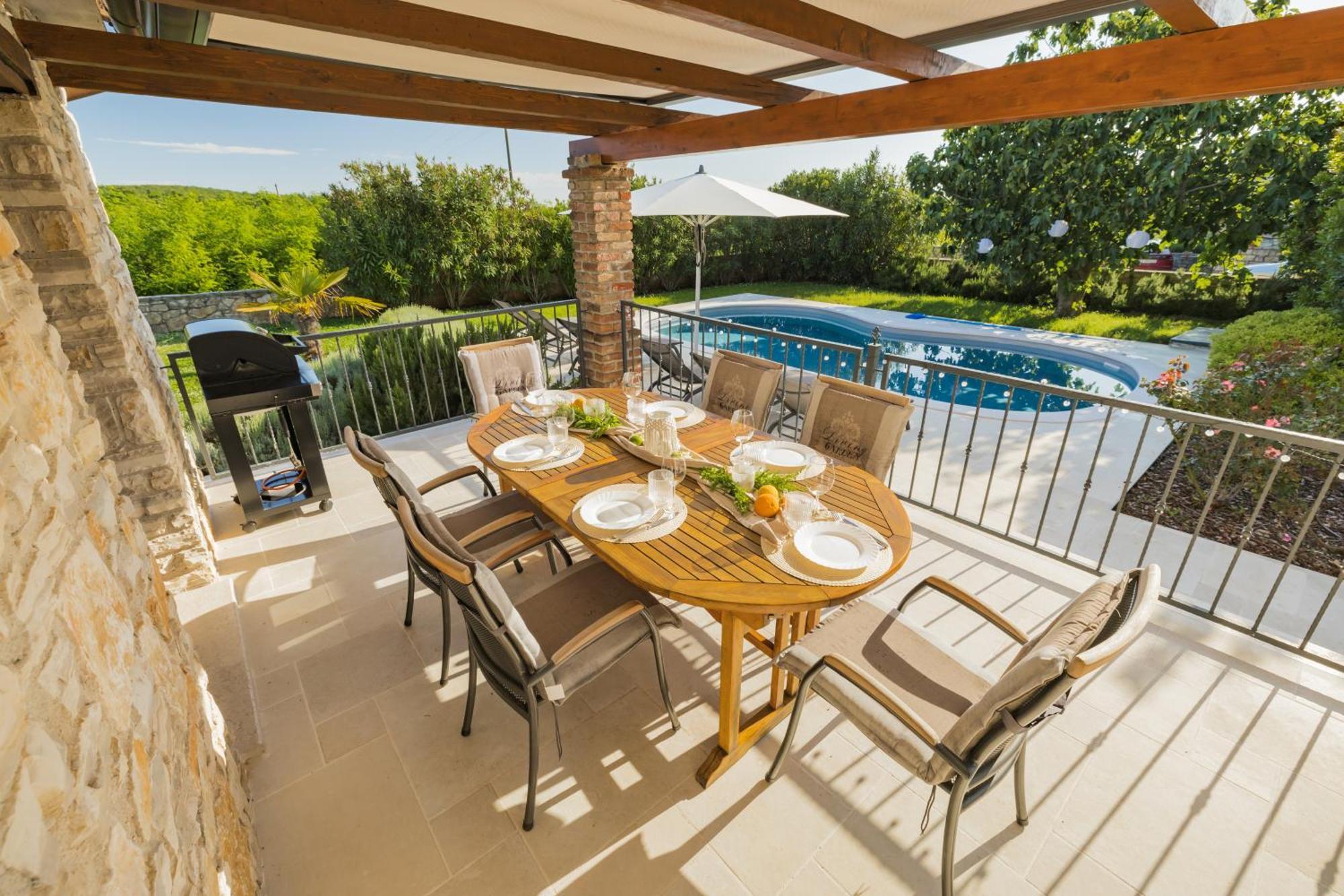 Wunderschöne Villa Jurinea mit privaten Pool Barat  Exterior foto